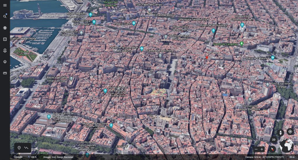 Barcelona 3D en Google Earth